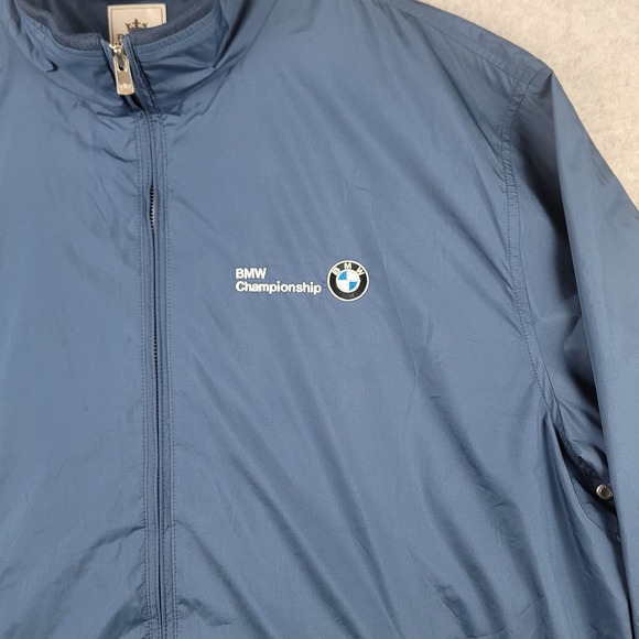 Peter Millar BMW Championship Jacket Men's‎ XL Navy Blue Full Zip Golf Pockets - Picture 2 of 14
